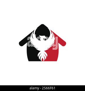 Logo Phoenix Home Design. Modello di design del logo immobiliare e di costruzione. Illustrazione Vettoriale