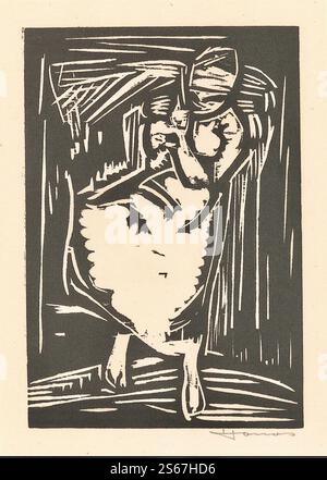Henri Jonas - donna che porta una borsa sulla schiena - 1931 Foto Stock