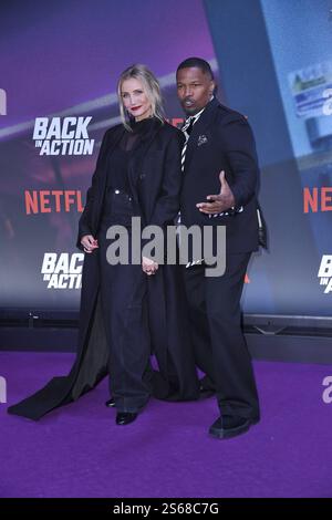 Cameron Diaz und Jamie Foxx bei der Premiere BACK IN ACTION Special Screening a Berlino AM 15.01.2025 *** Cameron Diaz e Jamie Foxx alla premiere BACK IN ACTION Special Screening a Berlino il 15 01 2025 Foto Stock