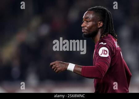 Torino, Italia. 5 gennaio 2025. TorinoÕs Yann Karamoh durante la partita di calcio di serie A tra Torino FC e Parma lo Stadio Olimpico grande Torino di Torino, nord-ovest Italia - 5 gennaio 2024. Sport - calcio ESCLUSIVO TORINO FC (foto di Fabio Ferrari/LaPresse) credito: LaPresse/Alamy Live News Foto Stock