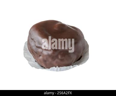 Bossche bol su sfondo bianco, pasticceria della città olandese di Den Bosch Foto Stock