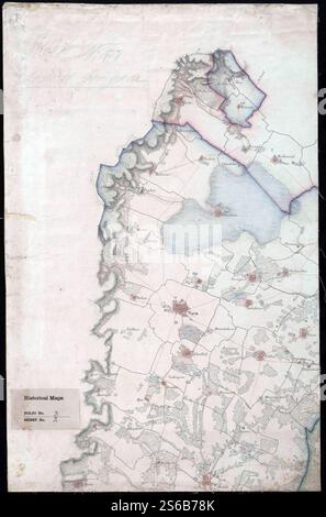 Mappa generale dei villaggi nella divisione meridionale del territorio di Delhi, 1829–30 (F03-02). Foto Stock