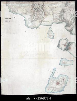 Mappa generale dei villaggi nella Divisione meridionale del territorio di Delhi (che mostra Rewari Pargana), esaminata da J. H. Simmonds, 1830–31 (F03-08). Foto Stock