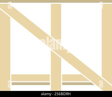 Tornitura in legno per merci fragili. Design a colori piatti. Illustrazione vettoriale. Illustrazione Vettoriale