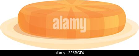 Icona della torta greca. Cartoni animati dell'icona vettoriale della grecia per il web design isolato su sfondo bianco. Icona della torta greca, stile cartone animato Illustrazione Vettoriale