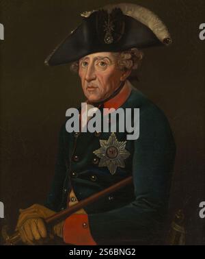 Scuola tedesca, XVIII secolo - Federico II, re di Prussia, chiamato ''il grande'' (1712-1786) Foto Stock