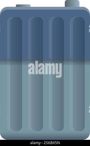 Icona della batteria. Cartoni animati dell'icona vettoriale della batteria per il web design isolato su sfondo bianco. Icona della batteria, stile cartone animato Illustrazione Vettoriale