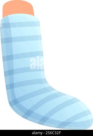 Icona della benda a gomito. Cartoni animati dell'icona vettoriale della fasciatura del gomito per il web design isolato su sfondo bianco. Icona della benda a gomito, stile cartone animato Illustrazione Vettoriale