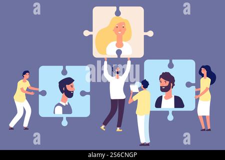 Responsabile delle risorse umane e cacciatori di teste. Concetto di reclutamento. Ricerca di lavoro vettoriale, risorse umane, pubblicità dei dipendenti, illustrazione di agenzie di collocamento. Illustrazione dipendente reclutamento, hr e caccia alla testa. Responsabile delle risorse umane e cacciatori di teste. Concetto di reclutamento. Ricerca di lavoro vettoriale, risorse umane, pubblicità dei dipendenti, illustrazione di agenzie di collocamento Illustrazione Vettoriale