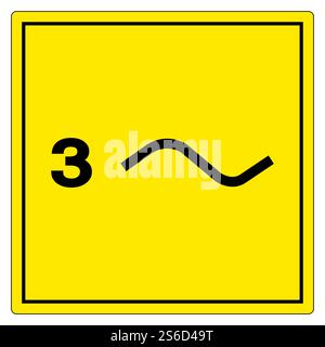 Simbolo di alimentazione trifase segno isolato su sfondo bianco,illustrazione vettoriale EPS.10 Illustrazione Vettoriale