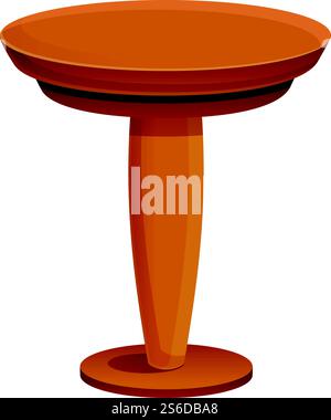 Icona del supporto da tavolo in legno. Icona vettoriale del supporto da tavolo in legno per la progettazione Web isolata su sfondo bianco. Icona del supporto da tavolo in legno, stile cartoni animati Illustrazione Vettoriale