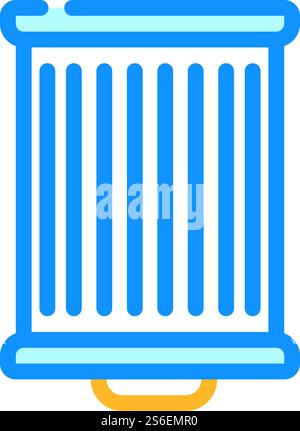 vettore dell'icona del colore della parte del dispositivo di pulizia dell'aria del filtro. segnale componente dispositivo di pulizia aria filtro. illustrazione del simbolo isolato. illustrazione vettoriale dell'icona del colore del componente del dispositivo di pulizia dell'aria del filtro Illustrazione Vettoriale