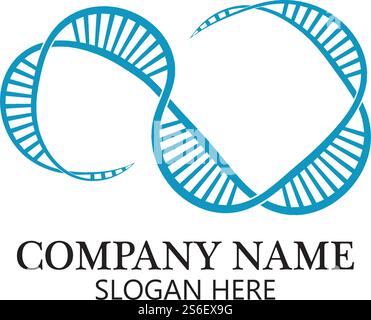 Vettore dell'icona del logo Infinity DNA Illustrazione Vettoriale