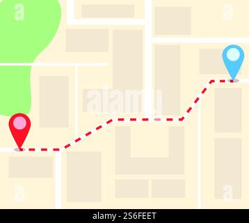 Icona itinerario punto. Cartoon dell'icona vettoriale dell'itinerario del punto per il web design isolato su sfondo bianco. Icona itinerario punto, stile cartone animato Illustrazione Vettoriale