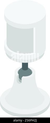 Icona del sensore di movimento per esterni. Icona isometrica del vettore del sensore di movimento per esterni per la progettazione Web isolata su sfondo bianco. Icona del sensore di movimento per esterni, stile isometrico Illustrazione Vettoriale
