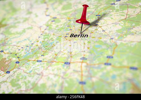 Una immagine di una mappa mostra Berlino in Germania - fonte da openstreetmap.de Foto Stock