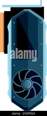 Icona della scheda VGA. Cartoon dell'icona vettoriale della scheda vga per il web design isolato su sfondo bianco. Icona della scheda VGA, stile cartoni animati Illustrazione Vettoriale