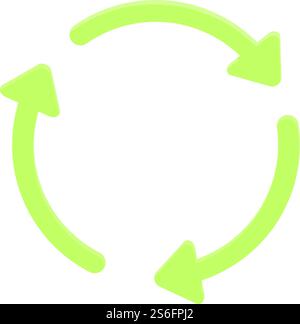 Icona circolare in plastica biodegradabile. Cartone animato dell'icona vettoriale circolare in plastica biodegradabile per la progettazione del Web isolato su sfondo bianco. Icona circolare in plastica biodegradabile, stile cartone animato Illustrazione Vettoriale