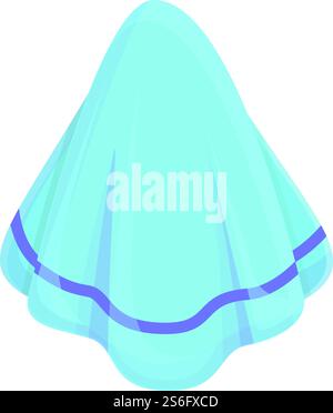 Icona fazzoletto in tessuto. Cartoni animati con icona vettoriale di fazzoletto di tessuto per il web design isolato su sfondo bianco. Icona fazzoletto in tessuto, stile cartone animato Illustrazione Vettoriale