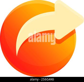 Ripubblicare l'icona social. Cartone animato dell'icona vettoriale social di repost per il web design isolato su sfondo bianco. Ripubblica l'icona social, stile cartone animato Illustrazione Vettoriale