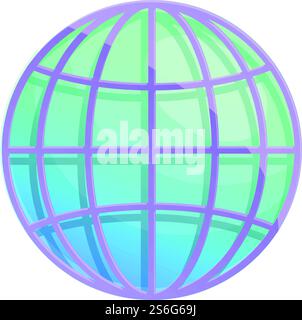 Icona Global marketing mix. Cartone animato dell'icona vettoriale Global marketing mix per il web design isolato su sfondo bianco. Icona del mix di marketing globale, stile dei cartoni animati Illustrazione Vettoriale