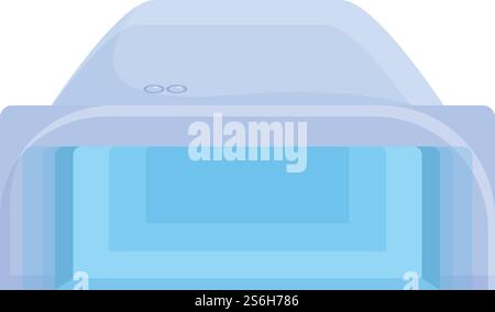 Icona battericida della lampada UV. Cartoni animati dell'icona del vettore battericida della lampada UV per la progettazione Web isolati su sfondo bianco. Lampada UV icona battericida, stile cartone animato Illustrazione Vettoriale