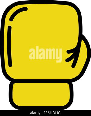 Icona guanti imbottiti. Icona vettoriale dei guanti imbottiti Outline per il design Web isolata su sfondo bianco. Icona dei guanti imbottiti, stile del contorno Illustrazione Vettoriale