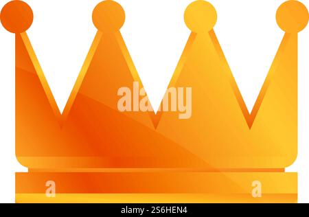 Icona della corona di classifica. Cartoni animati dell'icona vettoriale della corona di classificazione per il web design isolato su sfondo bianco. Icona della corona, stile cartone animato Illustrazione Vettoriale