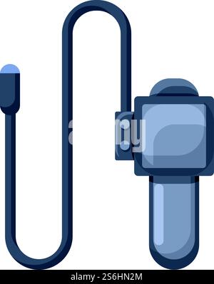 Icona dell'endoscopio digestivo. Cartoon dell'icona vettoriale dell'endoscopio digestivo per la progettazione Web isolato su sfondo bianco. Icona dell'endoscopio digestivo, stile cartone animato Illustrazione Vettoriale