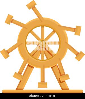 Icona della rotella a movimento perpetuo. Cartoni animati dell'icona vettoriale della ruota a movimento continuo per la progettazione Web isolati su sfondo bianco. Icona della rotella a movimento perpetuo, stile cartoni animati Illustrazione Vettoriale