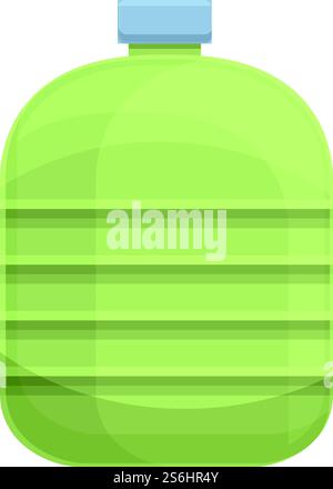 Icona della bottiglia d'acqua in acciaio. Cartoon of Steel Water Bottle Vector icon for web design isolated on white background. Icona della bottiglia d'acqua in acciaio, stile cartone animato Illustrazione Vettoriale