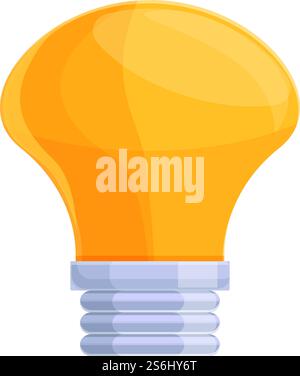 Icona della lampadina intelligente. Cartone animato dell'icona vettoriale della lampadina Smart per il design Web isolato su sfondo bianco. Icona della lampadina intelligente, stile cartone animato Illustrazione Vettoriale