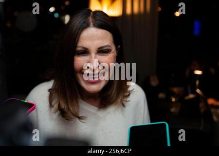 Milano, Italia. 25 settembre 2022. 25-09-2022 Milano, Italia - Cronaca - 'A'Riccione Terrazza 12', via Durini 28. Incontro di Fratelli d'Italia Lombardia per seguire e commentare la diretta degli spogli delle elezioni politiche 2022Nella foto: Daniela Santanchè 25 settembre 2022 Milano Italia - News - 'A'Riccione Terrazza 12', via Durini 28. Incontro dei Fratelli d'Italia Lombardia per seguire e commentare la diretta delle elezioni politiche 2022 crediti: LaPresse/Alamy Live News Foto Stock