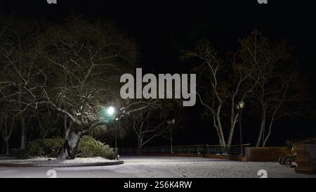 paesaggio notturno invernale. Foto di alta qualità Foto Stock