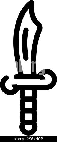 vettore icona linea pirata saber. segno dei pirati saber. illustrazione nera del simbolo del contorno isolato. illustrazione vettoriale dell'icona della linea pirata saber Illustrazione Vettoriale