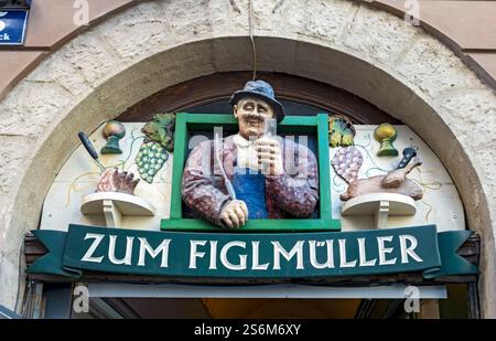 Cartello ristorante Figlmüller, Vienna, Austria Foto Stock