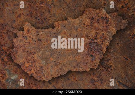 Mappa dell'Ungheria sulla trama Foto Stock