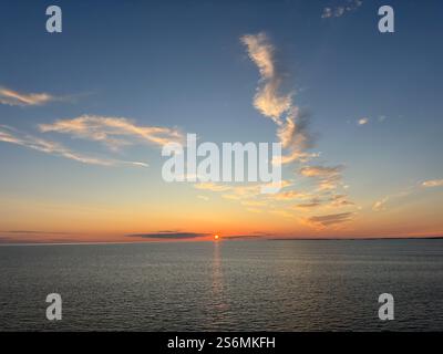 Tramonto sul Mar Baltico Foto Stock