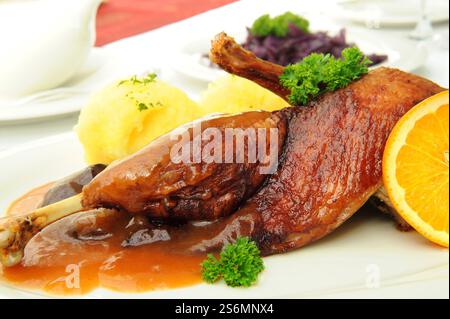 Anatra arrosto Foto Stock