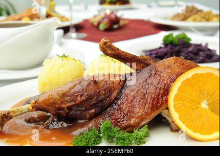 Anatra arrosto Foto Stock