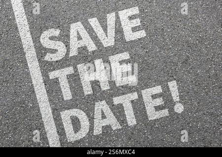 Salvare la data Data invito appuntamento Business concept Foto Stock