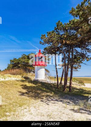 Il faro di Gellen sull'isola di Hiddensee. Foto Stock