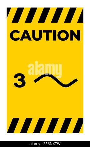 Simbolo di alimentazione trifase segno isolato su sfondo bianco,illustrazione vettoriale EPS.10 Illustrazione Vettoriale