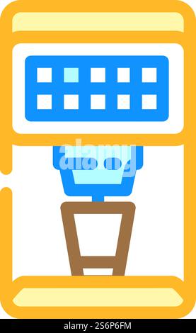 icona vettoriale del colore del dispositivo elettronico della macchina per il caffè. cartello dispositivo elettronico macchina per caffè. illustrazione del simbolo isolato. illustrazione vettoriale dell'icona del colore del dispositivo elettronico della macchina per il caffè Illustrazione Vettoriale