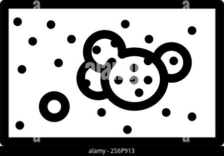angiokeratoma vettore icona della linea di malattia cutanea. angiokeratoma segno di malattia cutanea. illustrazione nera del simbolo del contorno isolato. illustrazione vettoriale dell'icona della linea di malattia cutanea angiokeratoma Illustrazione Vettoriale