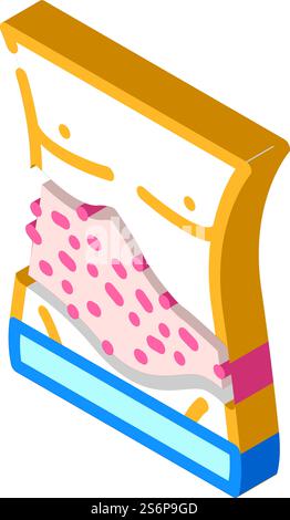 malattia della pelle di herpes zoster isometrico iconico vettore. segno di malattia della pelle di sant'antonio. illustrazione del simbolo isolato. illustrazione vettoriale icona isometrica malattia della pelle dell'herpes zoster Illustrazione Vettoriale