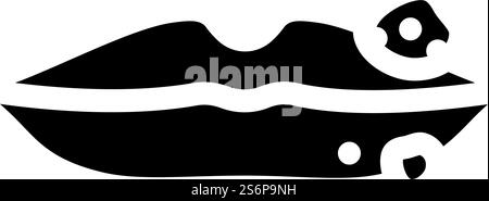 herpes malattia della pelle glifo vettore icona. segno di malattia della pelle di herpes. illustrazione nera del simbolo del contorno isolato. illustrazione del vettore dell'icona di glifo della malattia della pelle di herpes Illustrazione Vettoriale