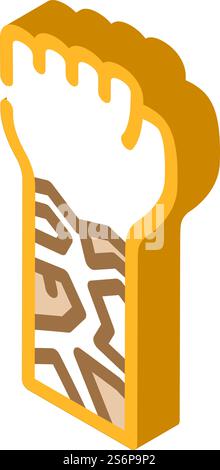 ittiosi malattia della pelle isometrica vettore iconico. segno di malattia cutanea ittiosi. illustrazione del simbolo isolato. illustrazione vettoriale icona isometrica malattia cutanea ittiosi Illustrazione Vettoriale