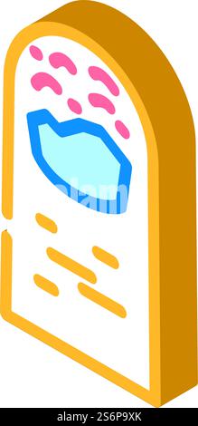 onicolisi malattia della pelle vettore isometrico icona. segno di malattia cutanea onicolisi. illustrazione del simbolo isolato. illustrazione vettoriale icona isometrica malattia cutanea onicolisi Illustrazione Vettoriale