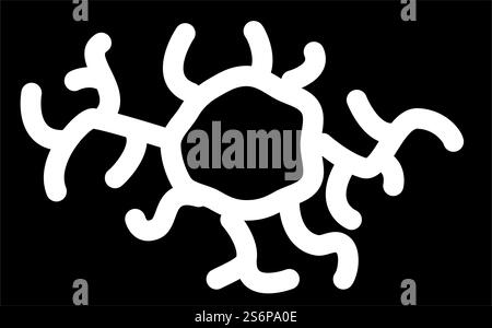 angioma problema di salute glifo vettore icona. segnale di problema di salute dell'angioma. illustrazione nera del simbolo del contorno isolato. illustrazione vettoriale icona glifo problema di salute angioma Illustrazione Vettoriale